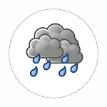 Rain Cloud Storm Round Dot Stickers Set 